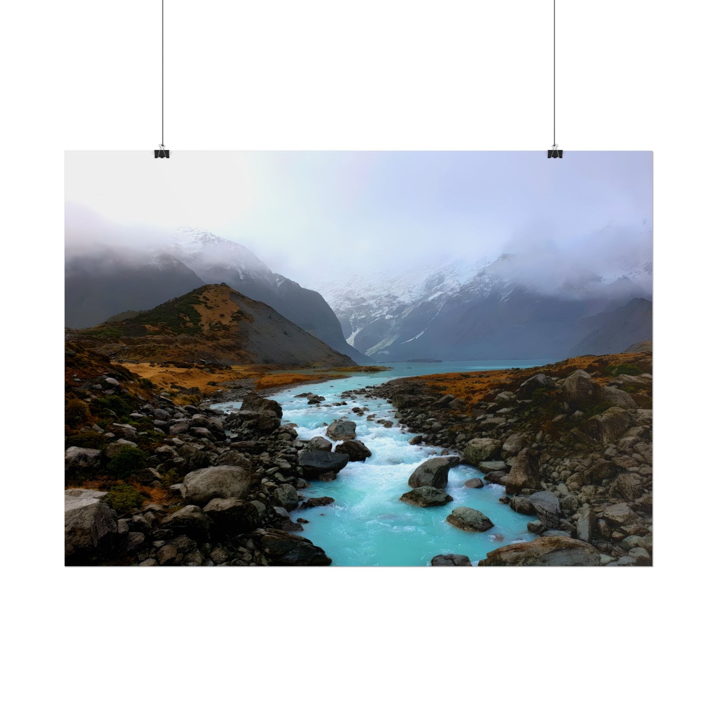 Unique New Zealand Landscape Painting Poster