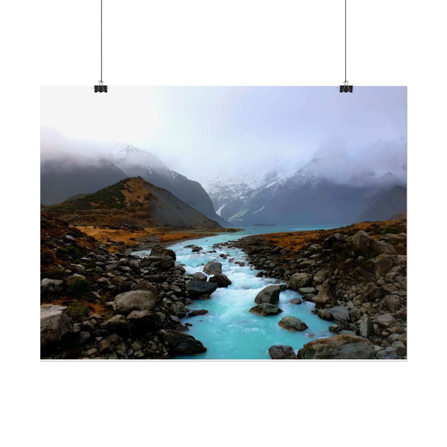 Unique New Zealand Landscape Painting Poster