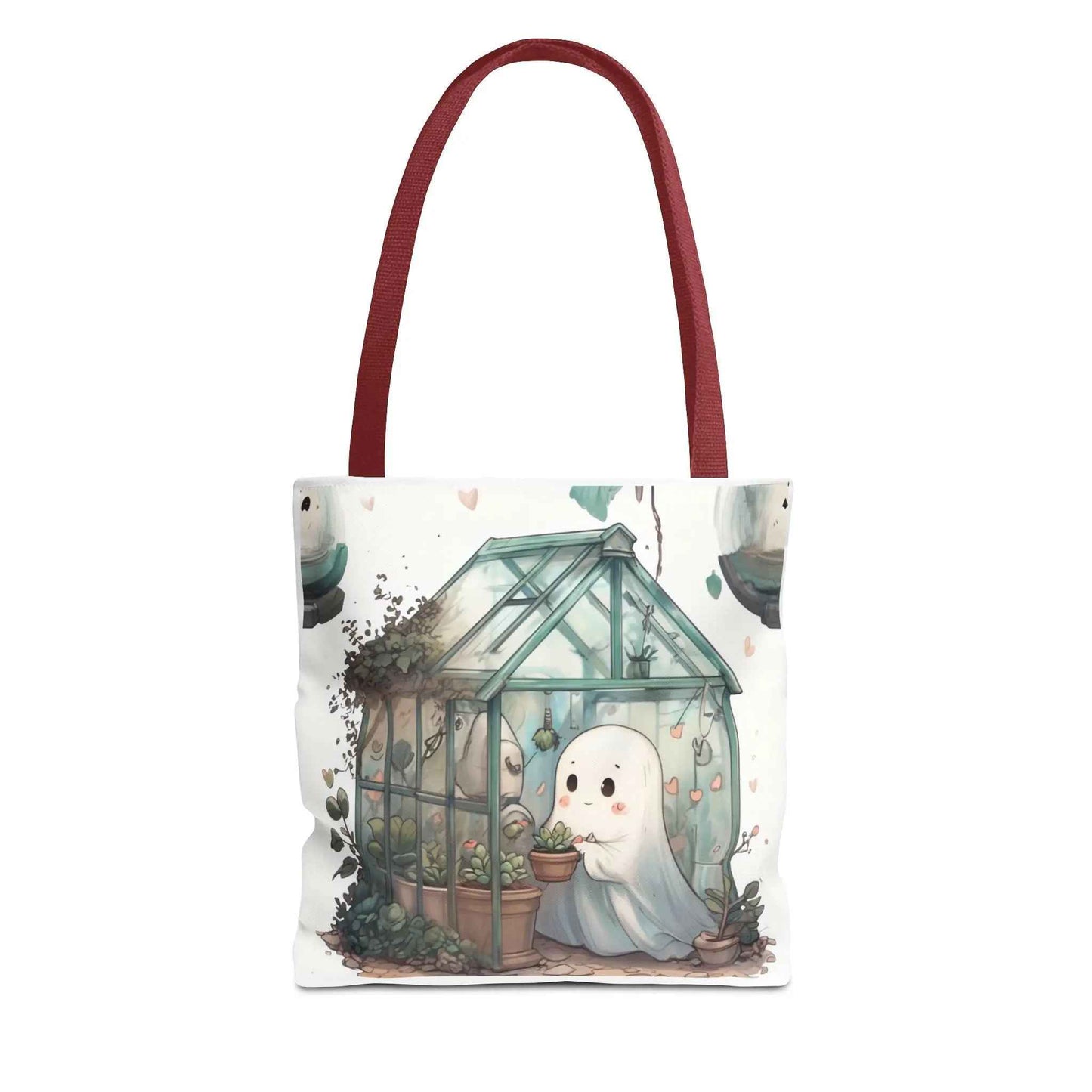 Ghostly Tote Bag 13" × 13'' Red