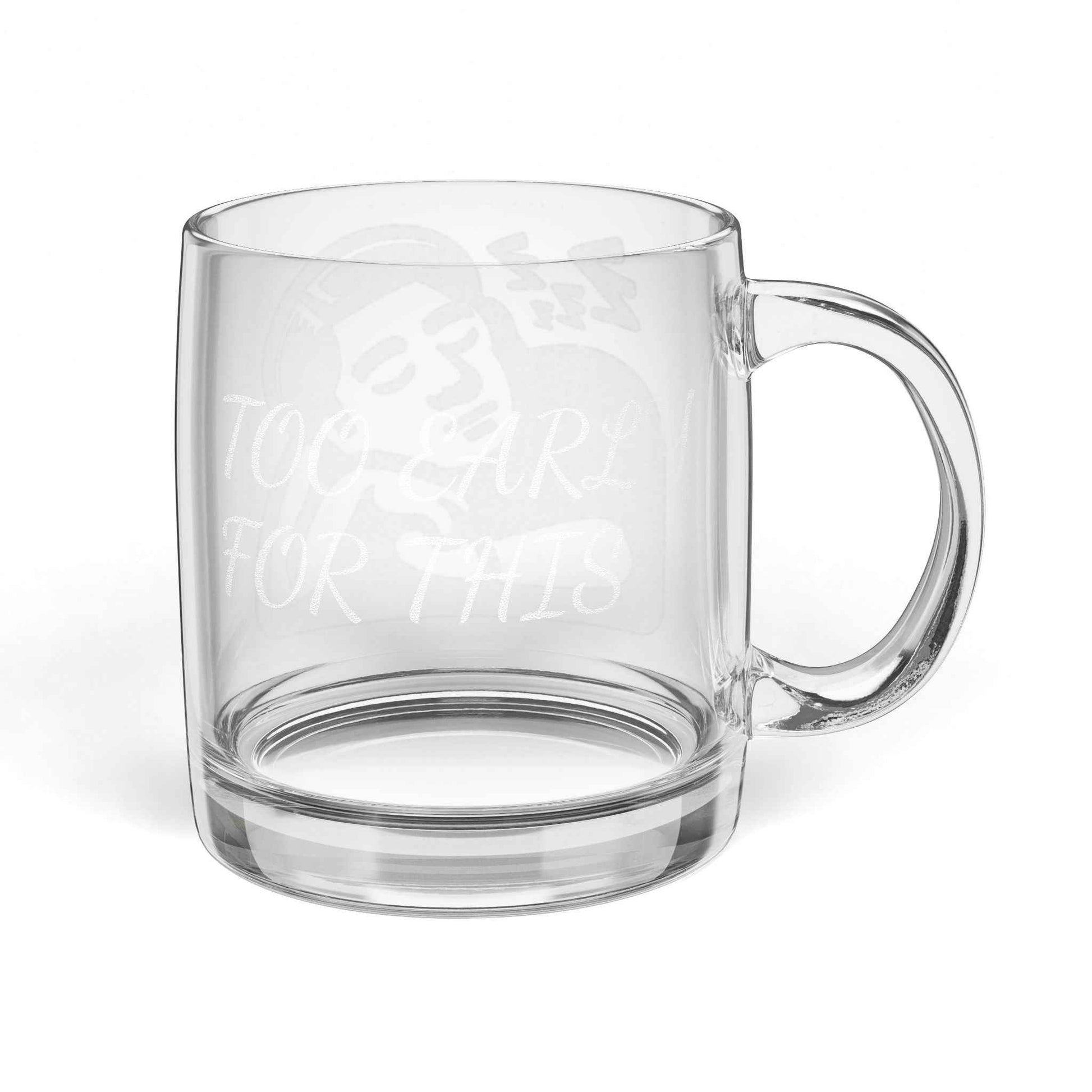Engraved Glass Coffee Mug