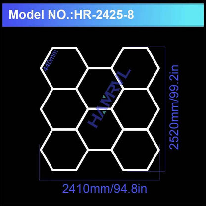 Hexagon LED Ceiling Lighting 110-240V Hr-2425-8 110-240V No