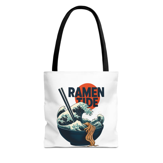 Ramen Tide Tote Bag 13" × 13'' Black