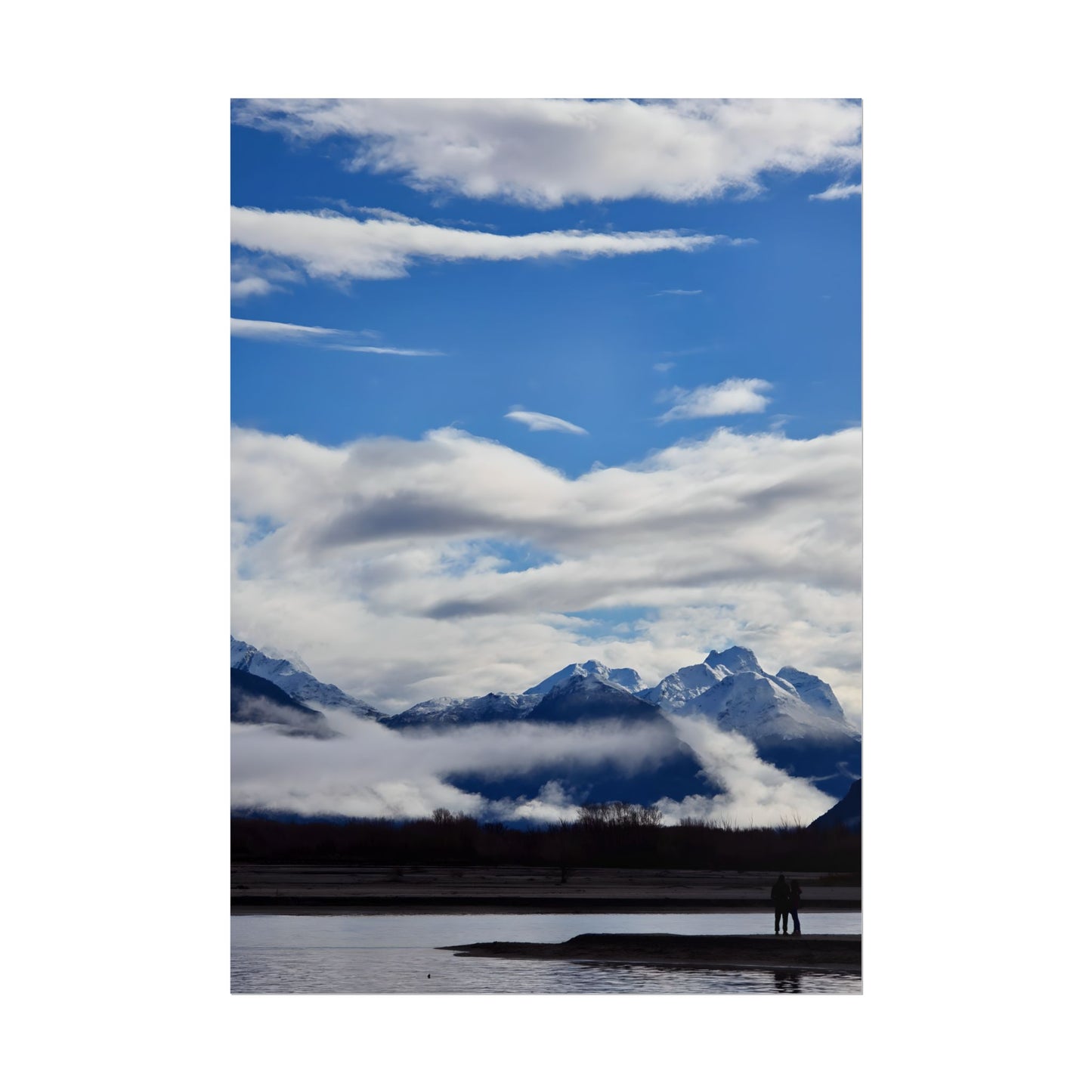 Glenorchy Serene Landscape Print 16.5" x 23.4" (Vertical) Matte