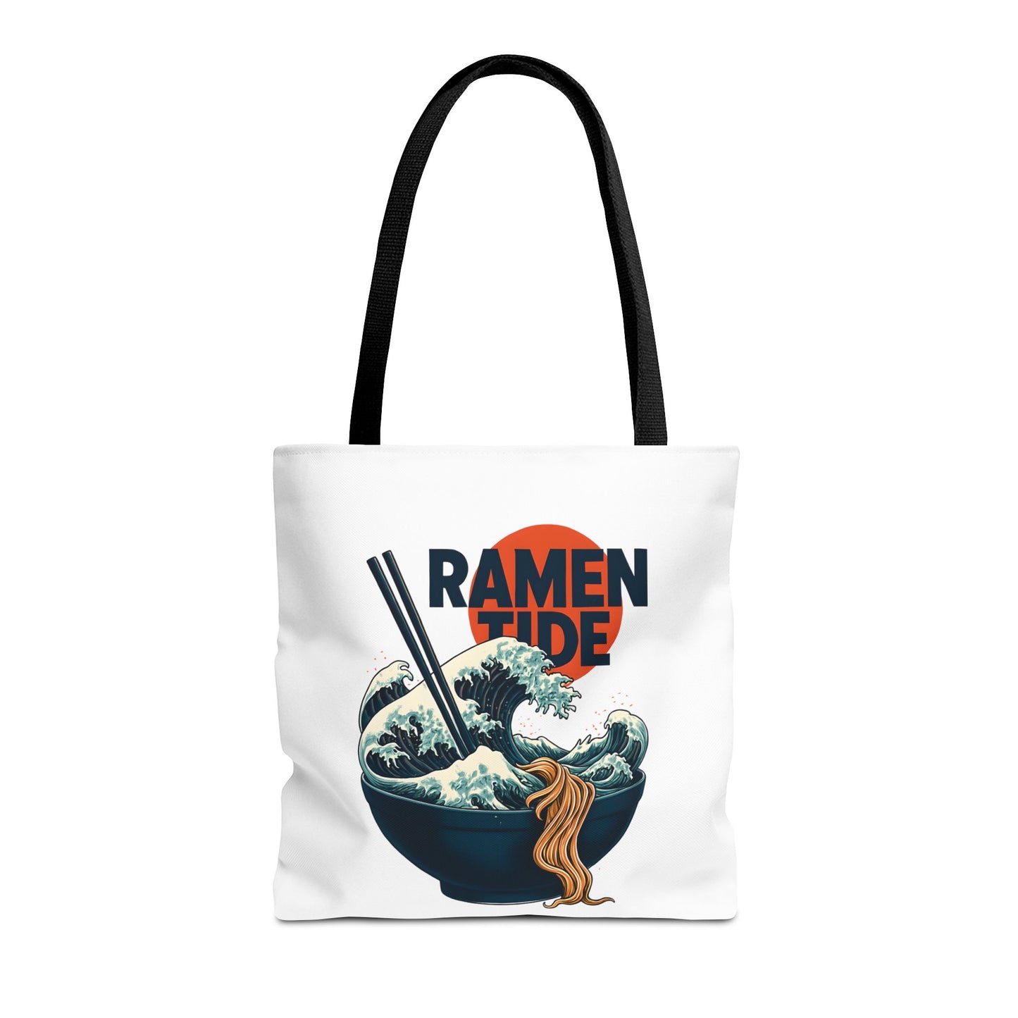 Ramen Tide Tote Bag 16" × 16'' Black