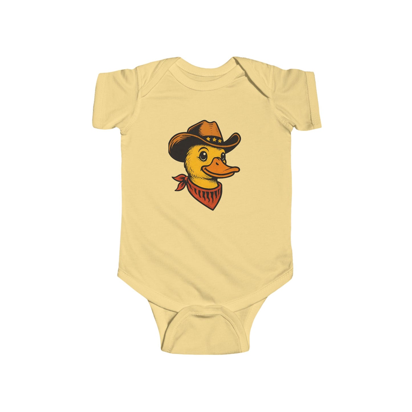 Cowboy Duck Baby Bodysuit Butter