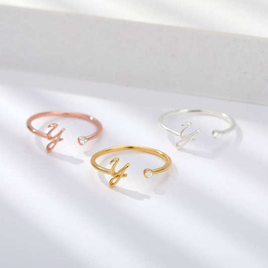 26 Letter Creative Finger Ring