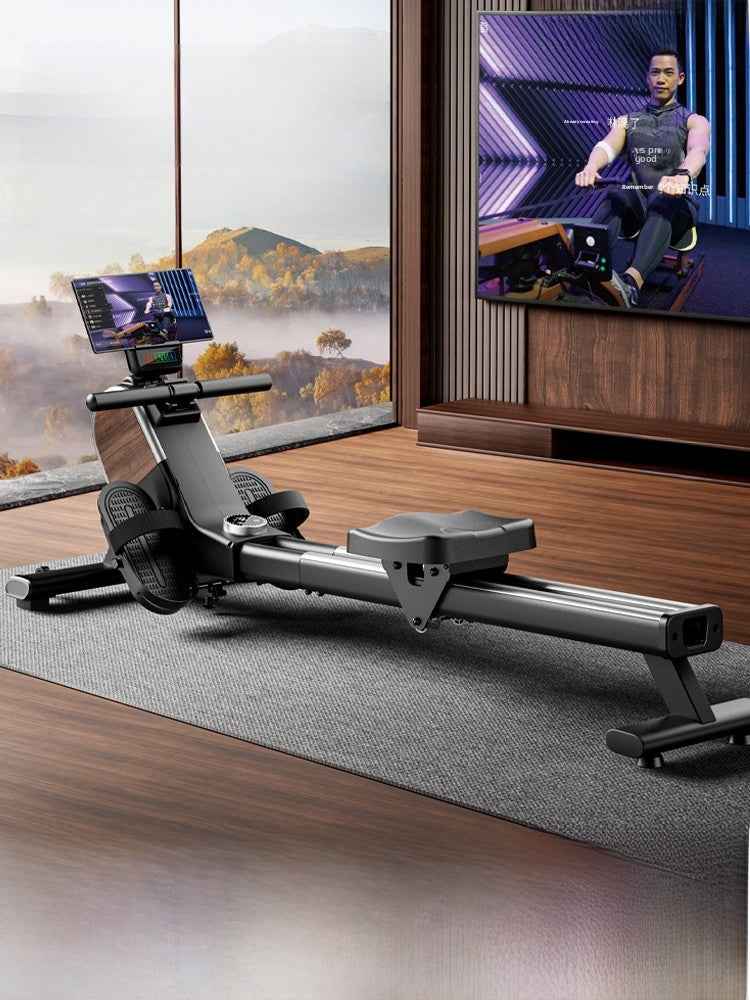 Foldable Smart Rowing Machine with Magnetic Resistance for Home Fitness