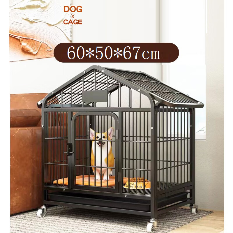 60cm Medium Dog Crate Dog Kennel Dog Kennel Heavy Duty Metal Tube