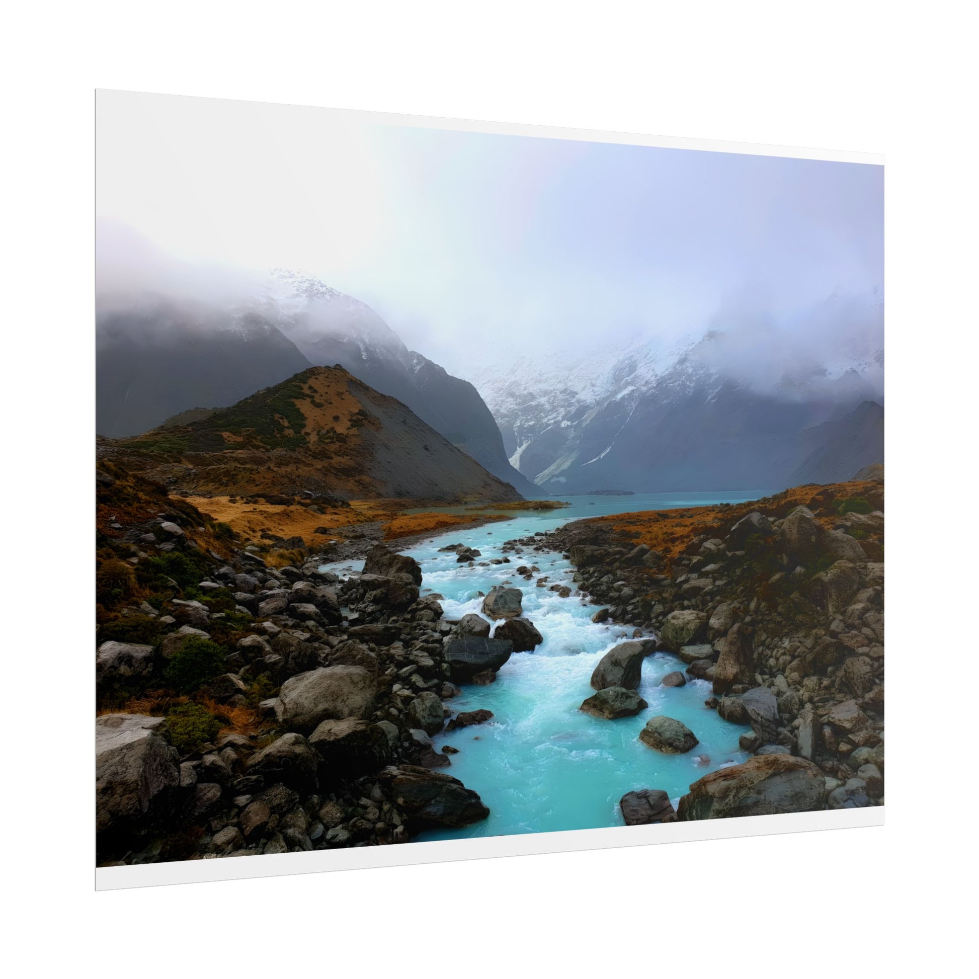 Unique New Zealand Landscape Painting Poster