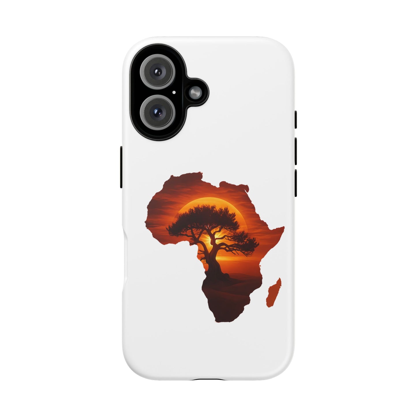 Unique Africa Map Sunset Phone Case iPhone 16 Matte
