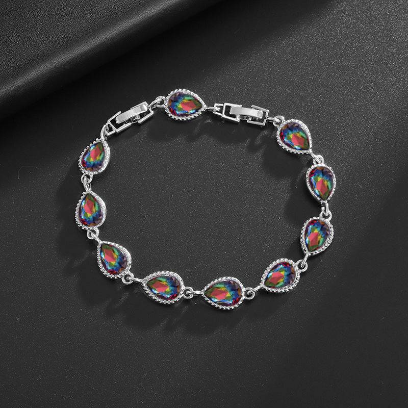 Rainbow Gemstone Bracelet Colorful gemstone bracelet
