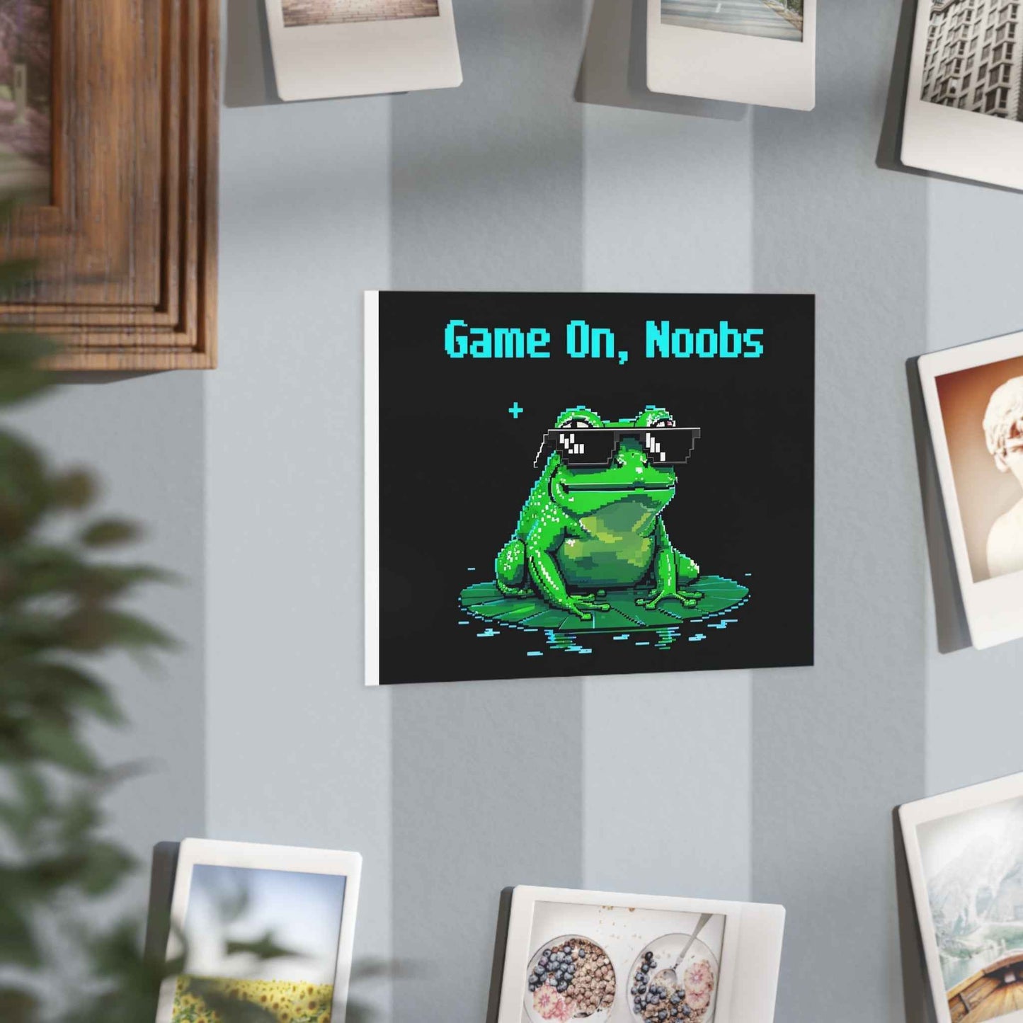Gaming Frog Art Print | Unframed Wall Decor for Gamer Rooms