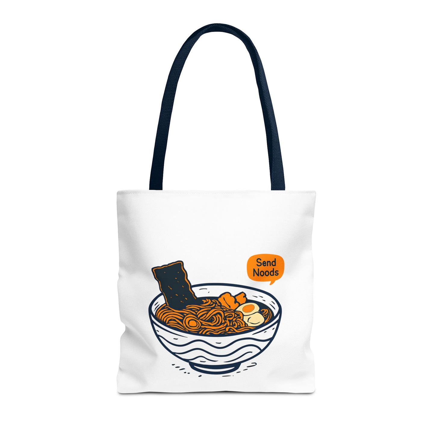 Funny Ramen Tote Bag 16" × 16'' Navy