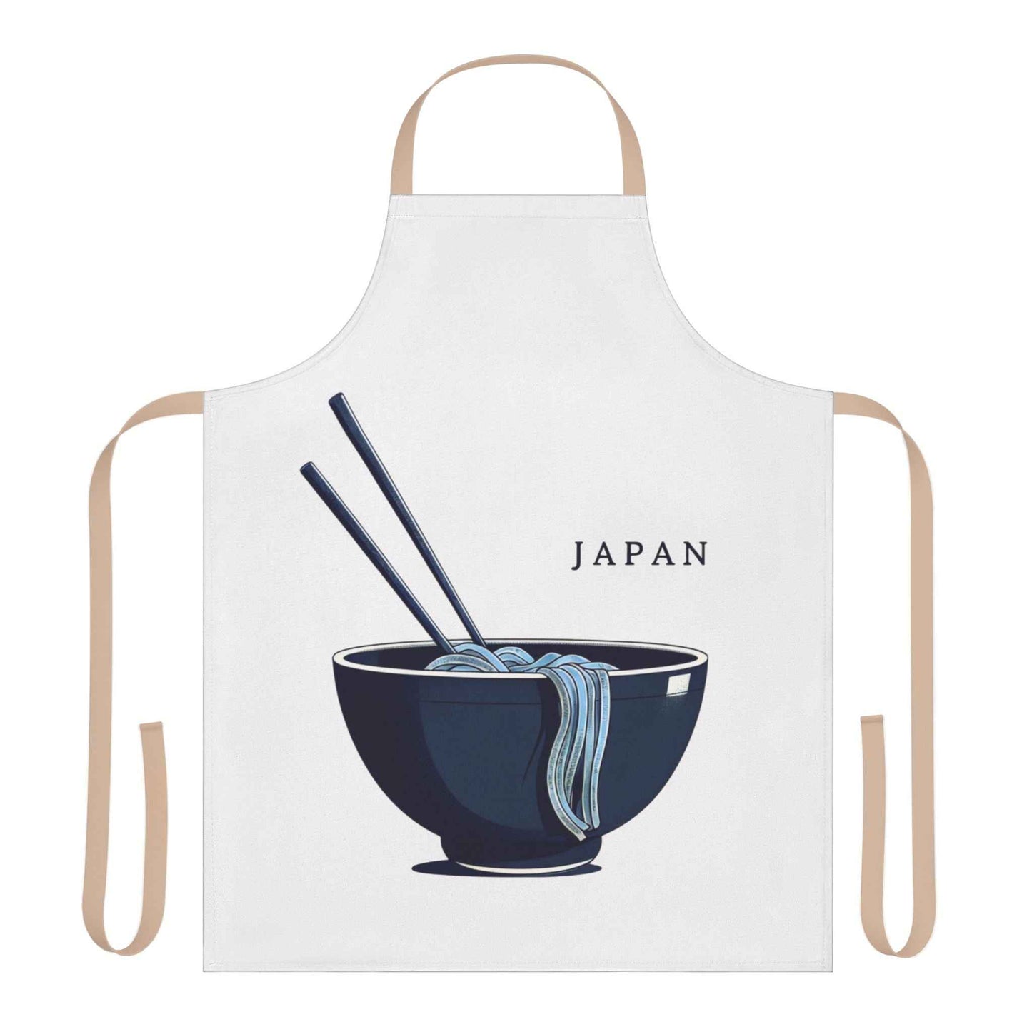 Japanese Inspired Cooking Apron One size Beige