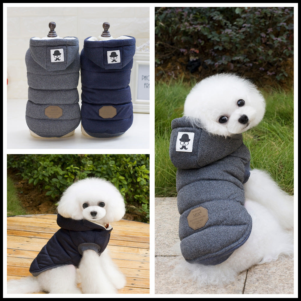 Dog Two-Layered Cotton Coat with Leg Coverage