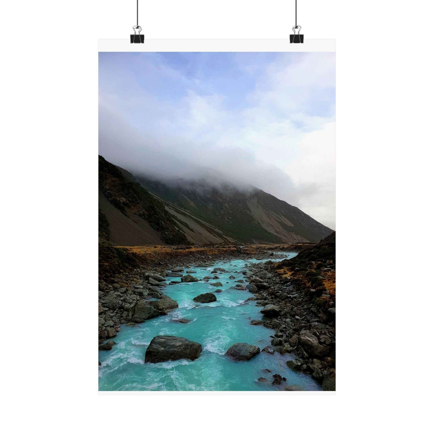 Vibrant Flow of the Hooker River 12″ x 18″ Matte