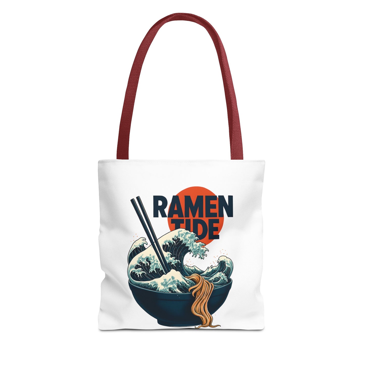Ramen Tide Tote Bag 13" × 13'' Red