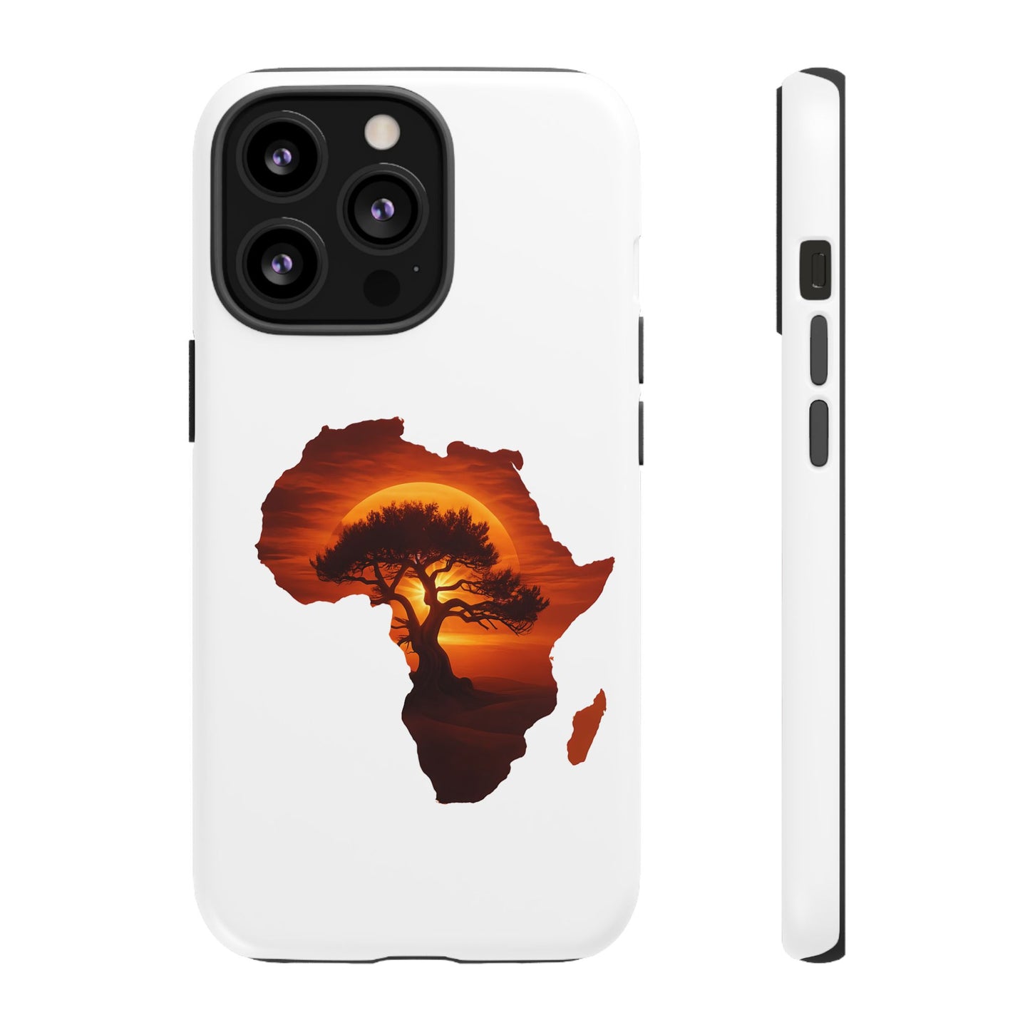 Unique Africa Map Sunset Phone Case iPhone 13 Pro Matte