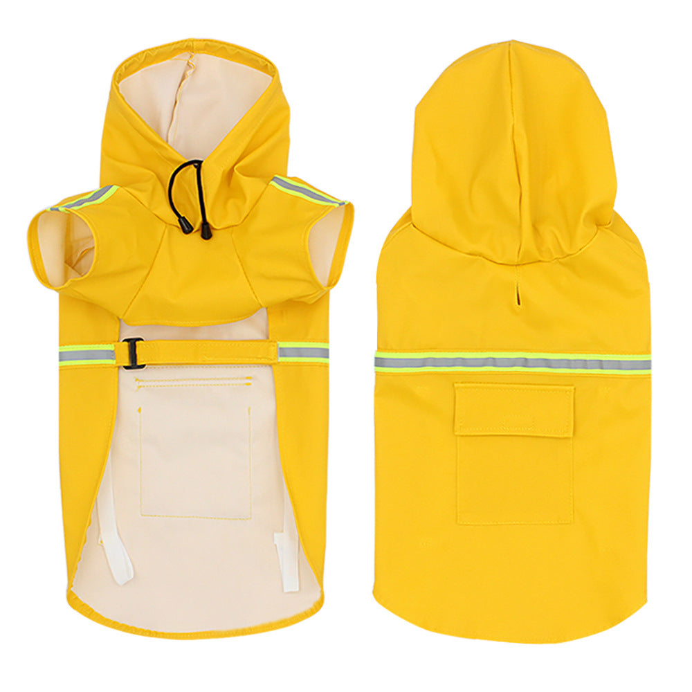 Dog Raincoat Poncho Yellow S 1.00 kg-2.00 kg