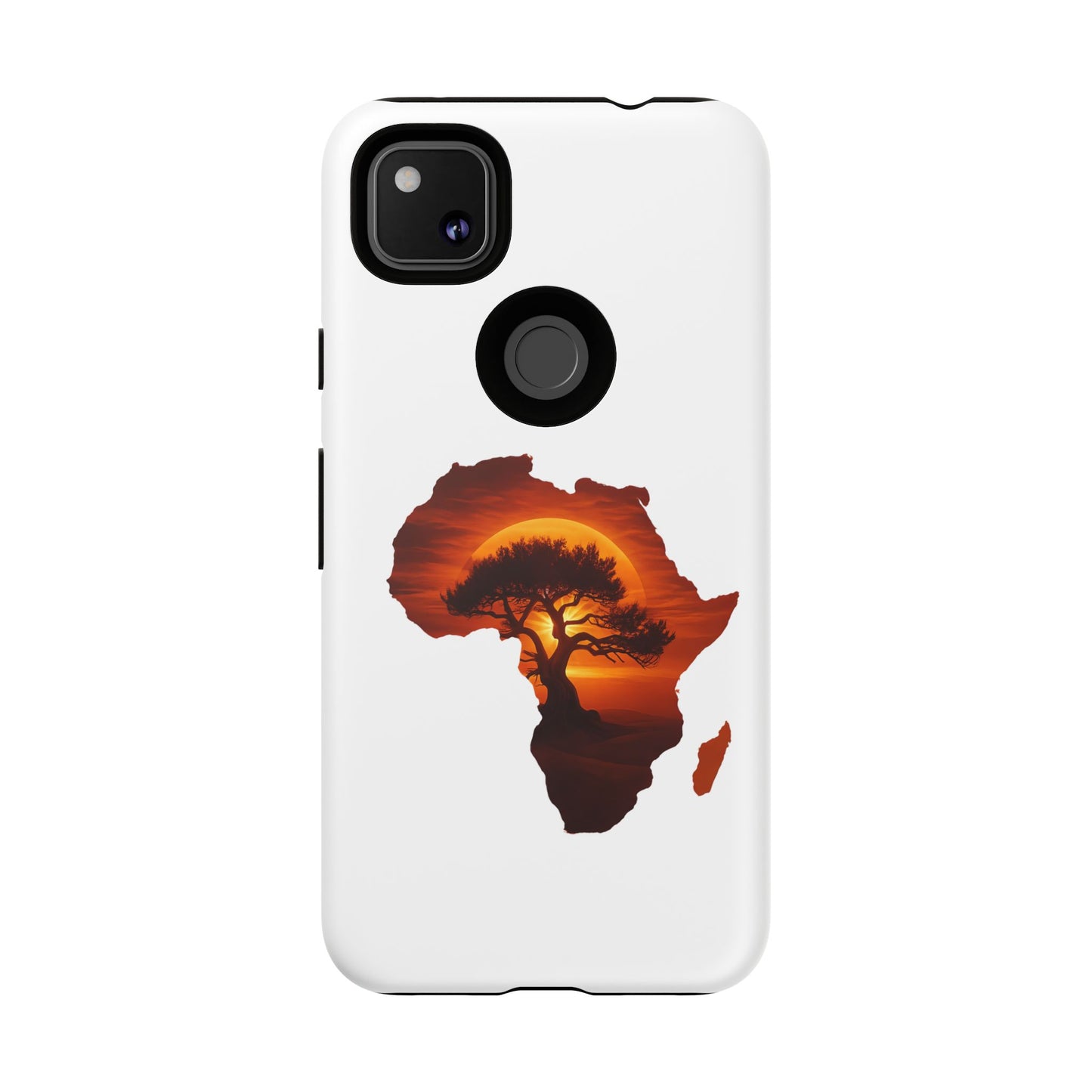 Unique Africa Map Sunset Phone Case Google Pixel 4a Matte