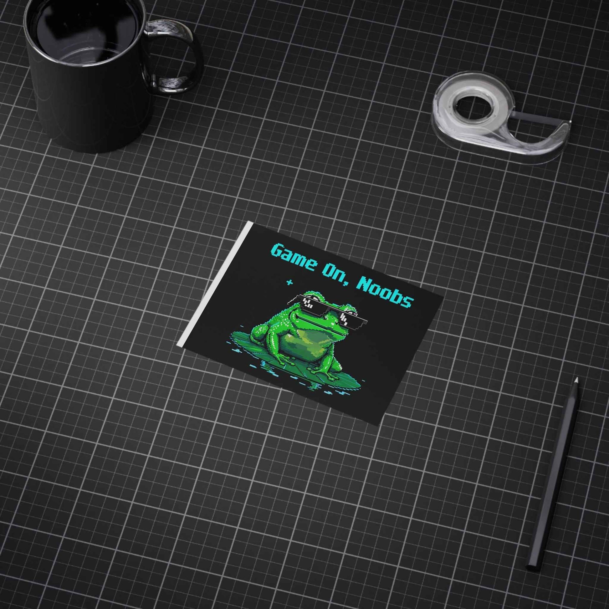 Gaming Frog Art Print | Unframed Wall Decor for Gamer Rooms