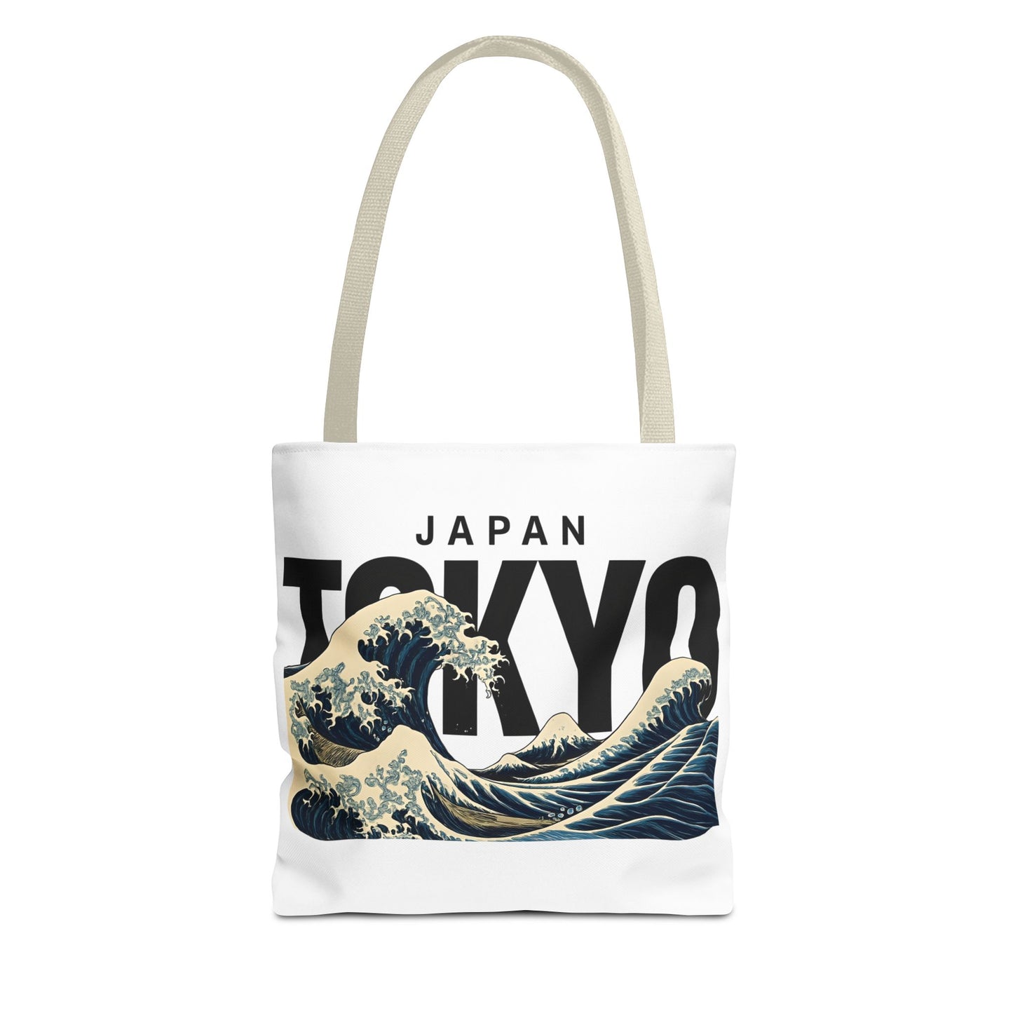 Japan Tokyo Wave Tote Bag 13" × 13'' Beige