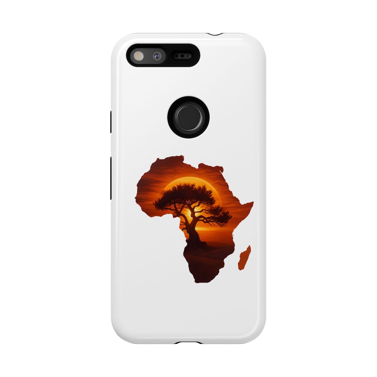 Unique Africa Map Sunset Phone Case Google Pixel Glossy