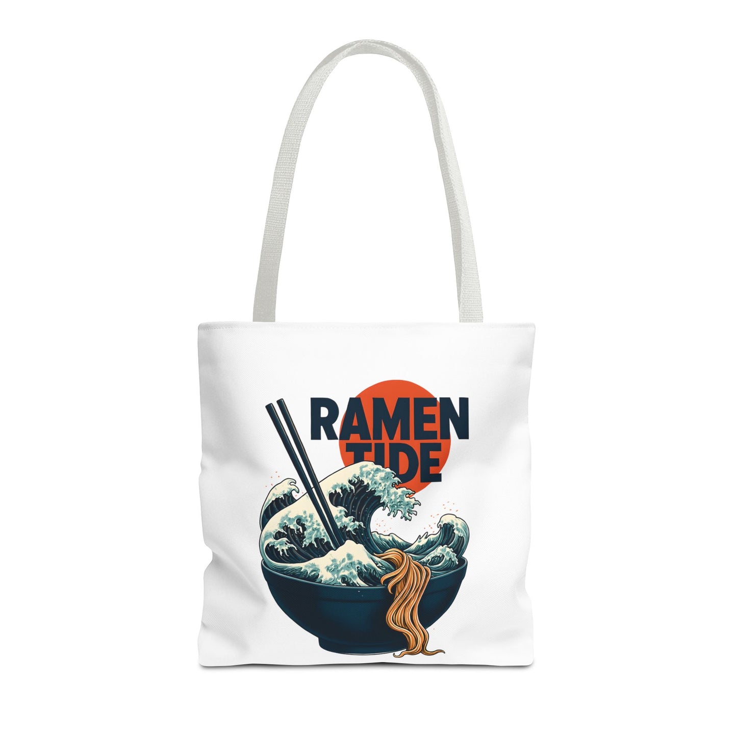 Ramen Tide Tote Bag 16" × 16'' White