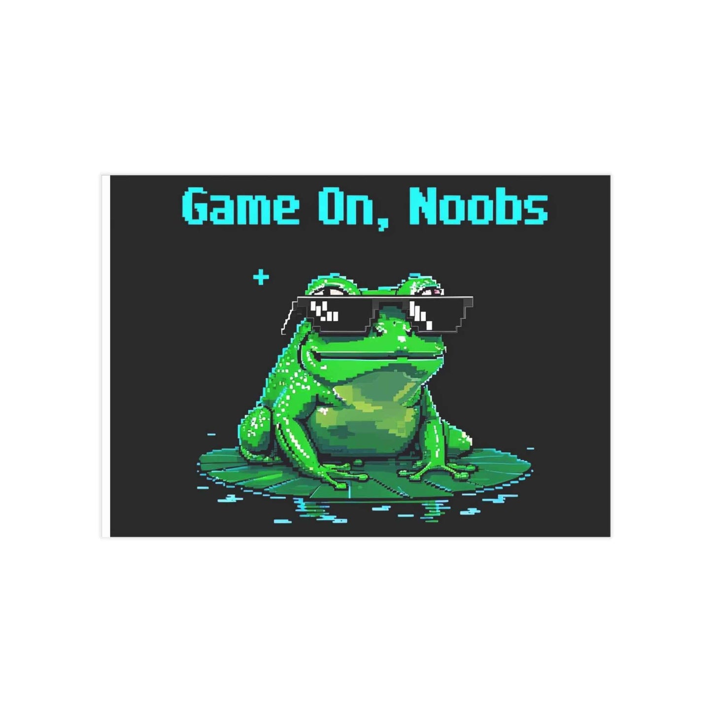 Gaming Frog Art Print | Unframed Wall Decor for Gamer Rooms 7" x 5" (Horizontal) Matte