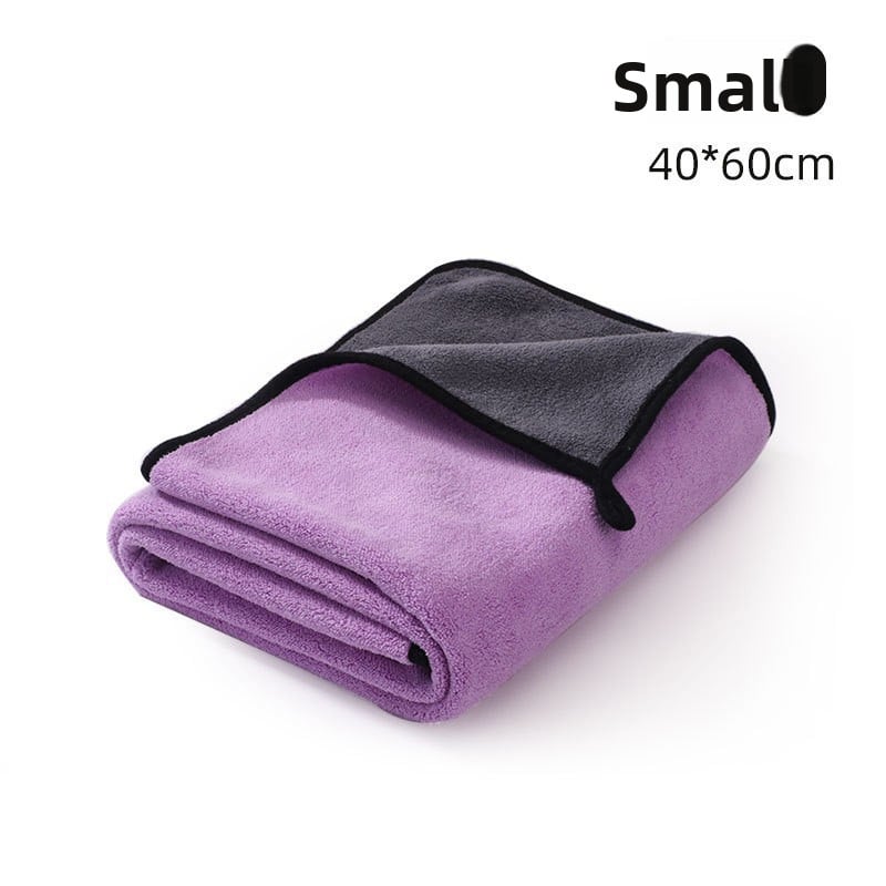 Dog Bathrobe Purple towel Small size [40*60cm]