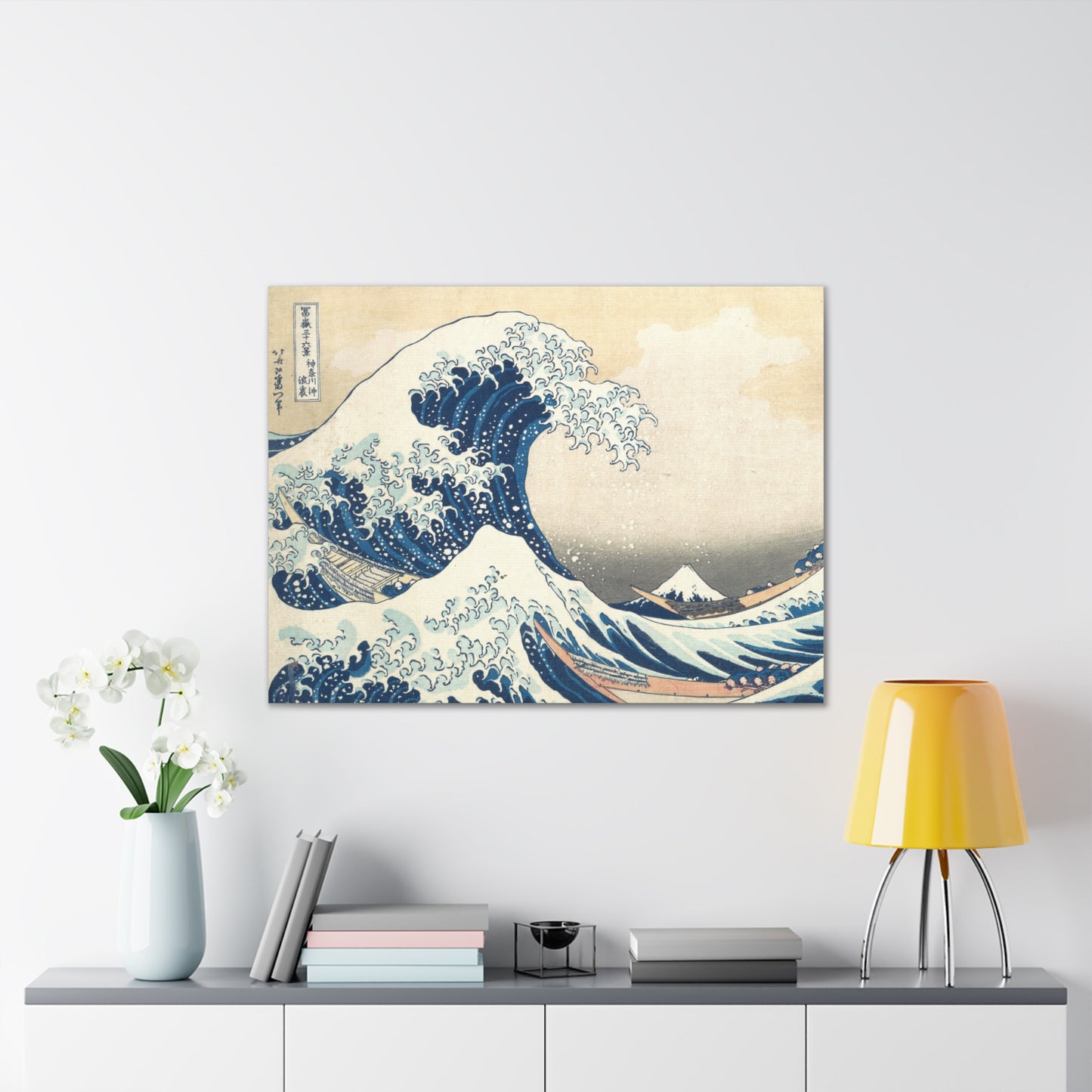 Canvas Stretched Japanese Crashing Waves Painting