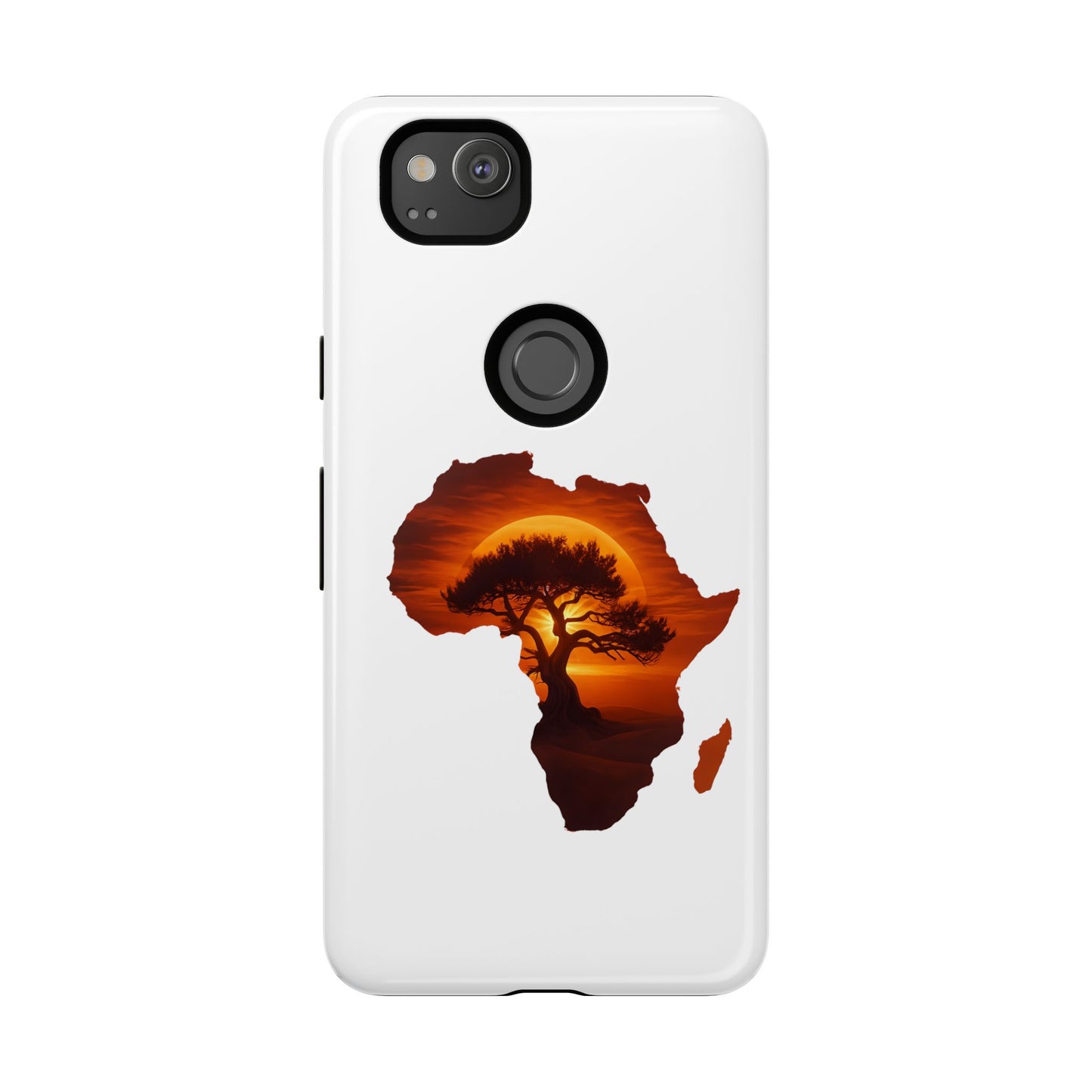 Unique Africa Map Sunset Phone Case Google Pixel 2 Glossy