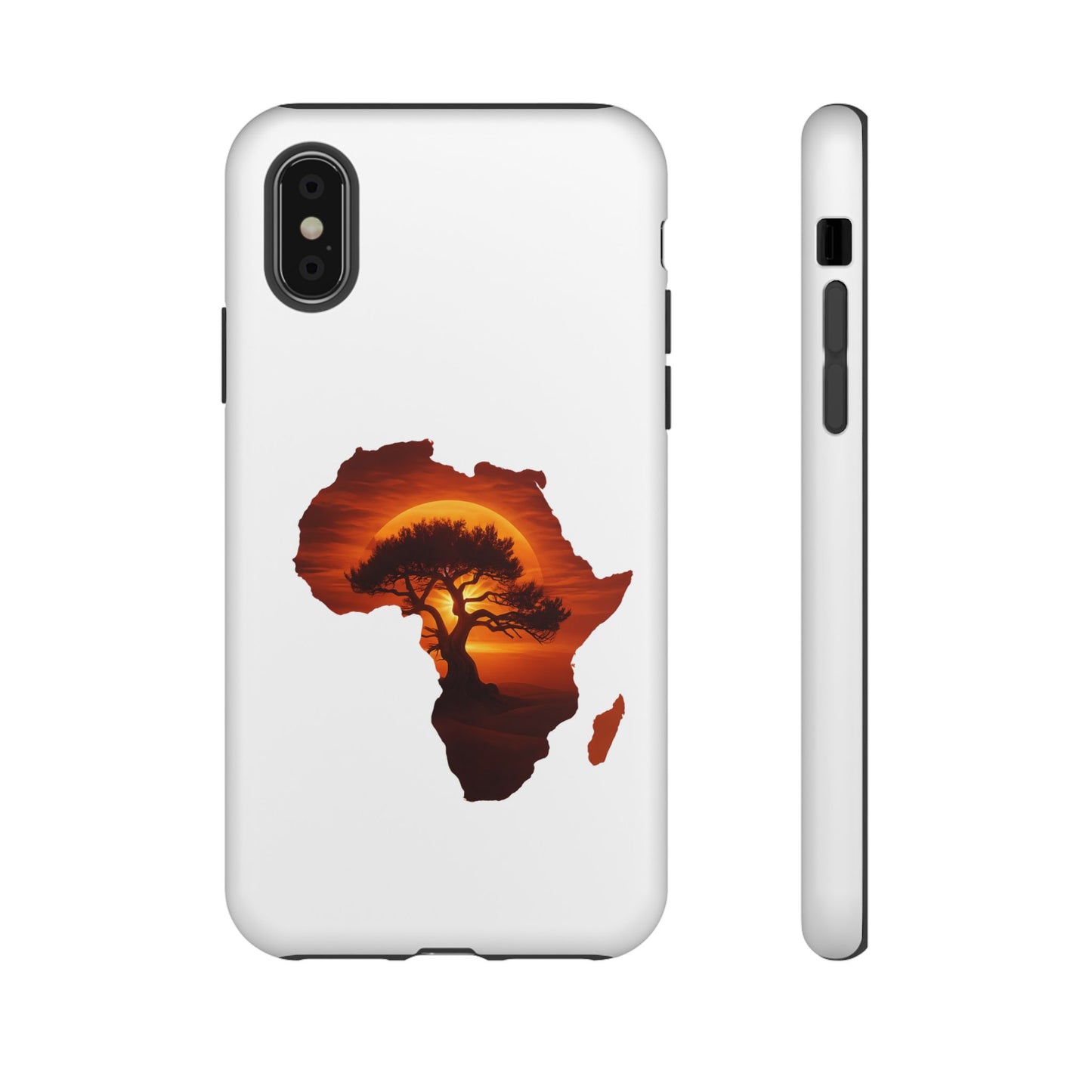 Unique Africa Map Sunset Phone Case iPhone X Matte