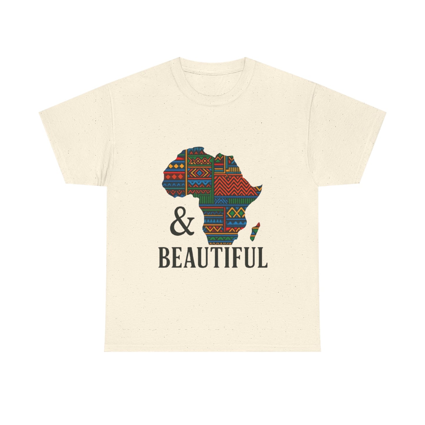 African Map Unisex Cotton T-Shirt Natural