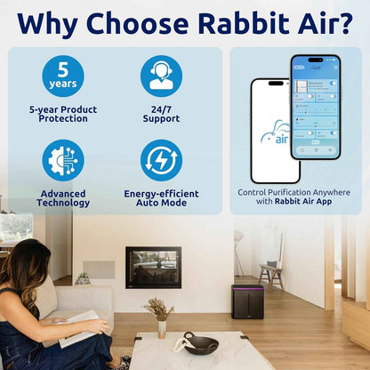 Rabbit Air A3 SPA-1000N Ultra Quiet HEPA Air Purifier