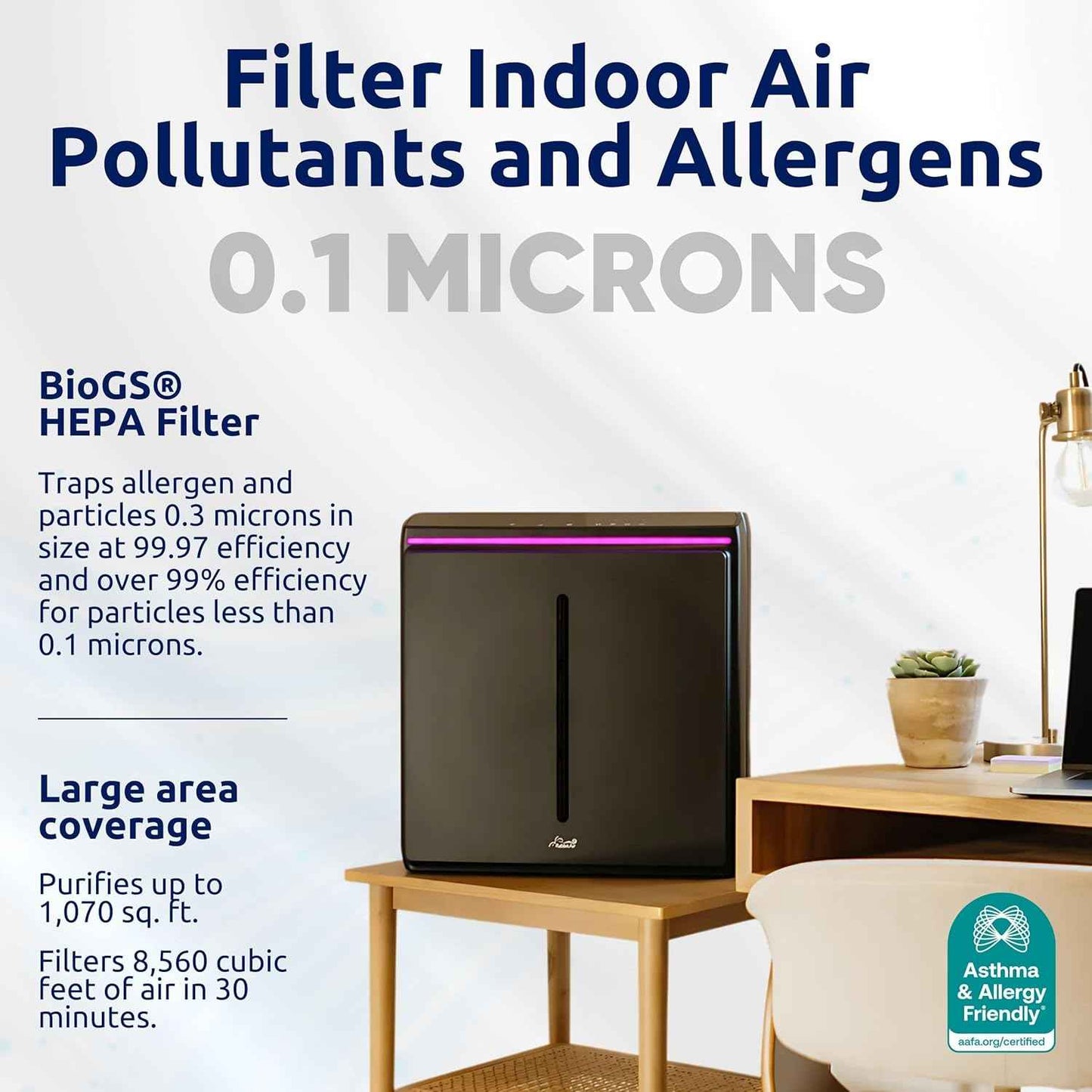 Rabbit Air A3 SPA-1000N Ultra Quiet HEPA Air Purifier