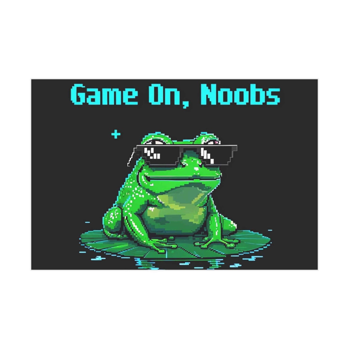 Gaming Frog Art Print | Unframed Wall Decor for Gamer Rooms 12" x 8" (Horizontal) Matte