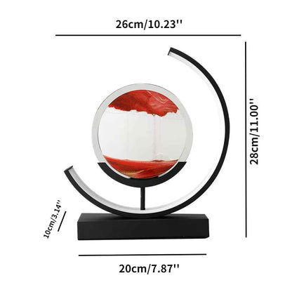 YORYZENG LED Quicksand Art Hourglass Lamp