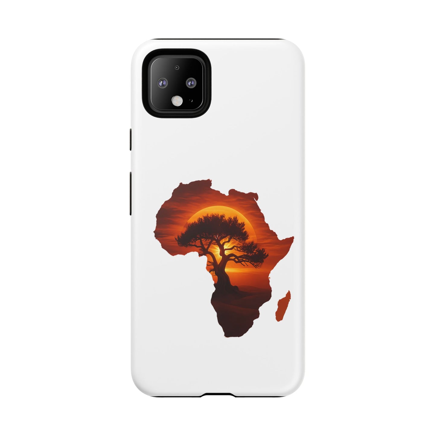 Unique Africa Map Sunset Phone Case Google Pixel 4 XL Matte