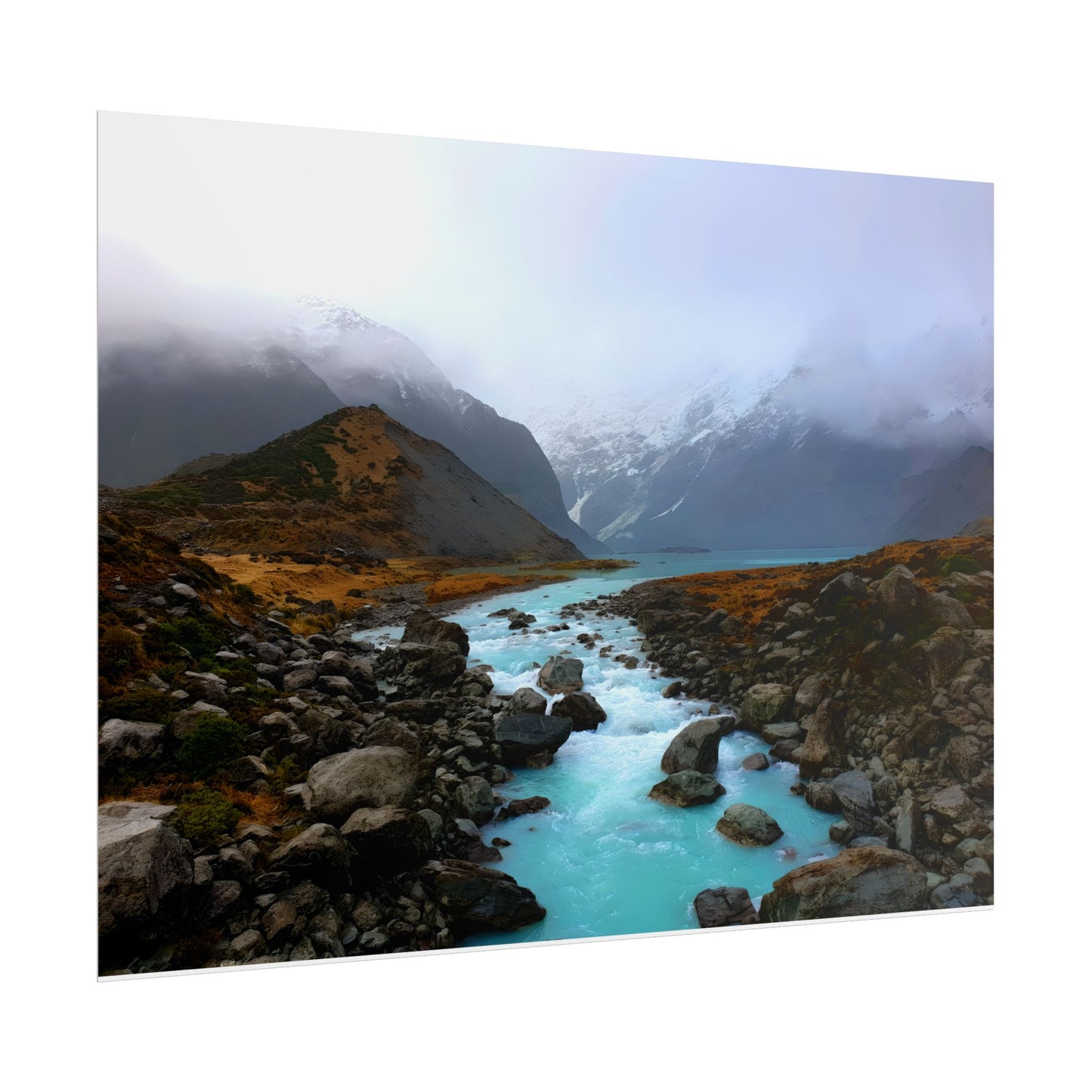 Unique New Zealand Landscape Painting Poster
