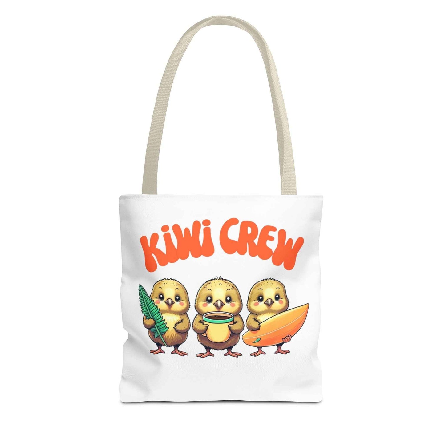 Eco-Friendly Kiwi Crew Tote Bag 13" × 13'' Beige
