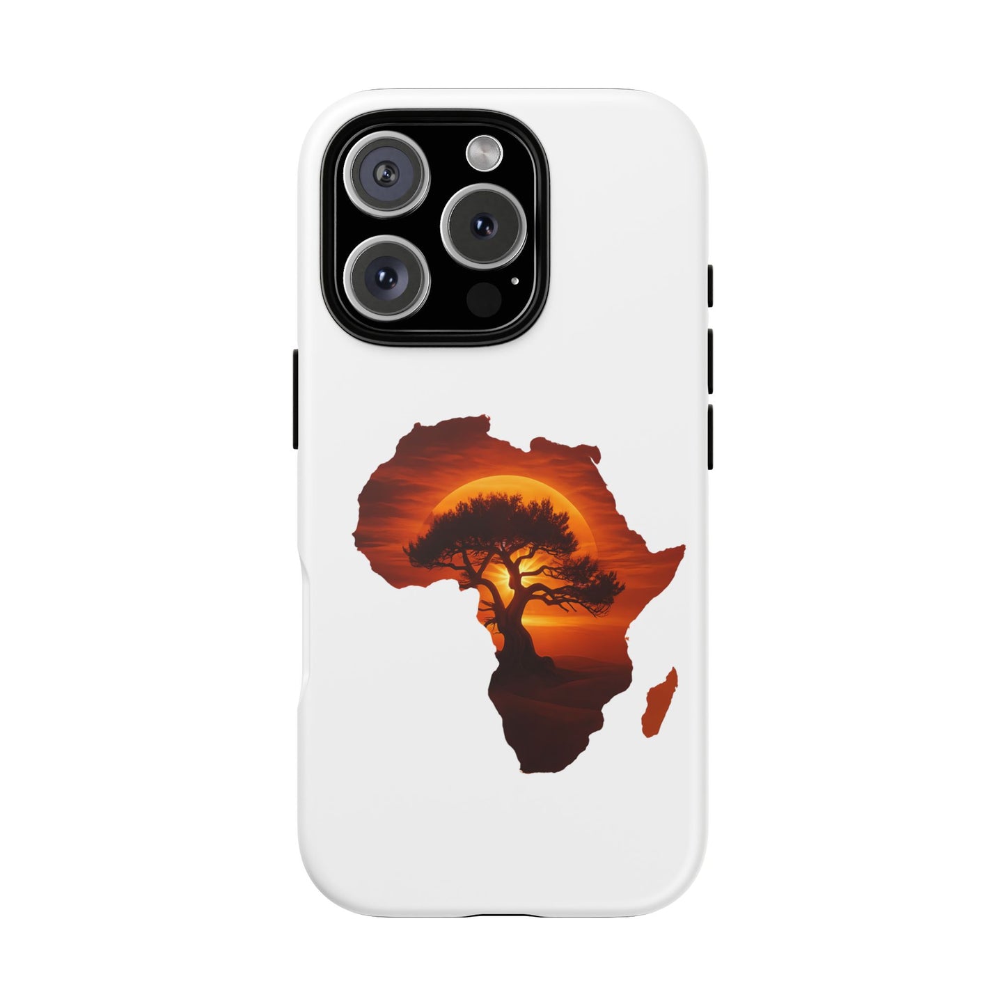 Unique Africa Map Sunset Phone Case iPhone 16 Pro Matte