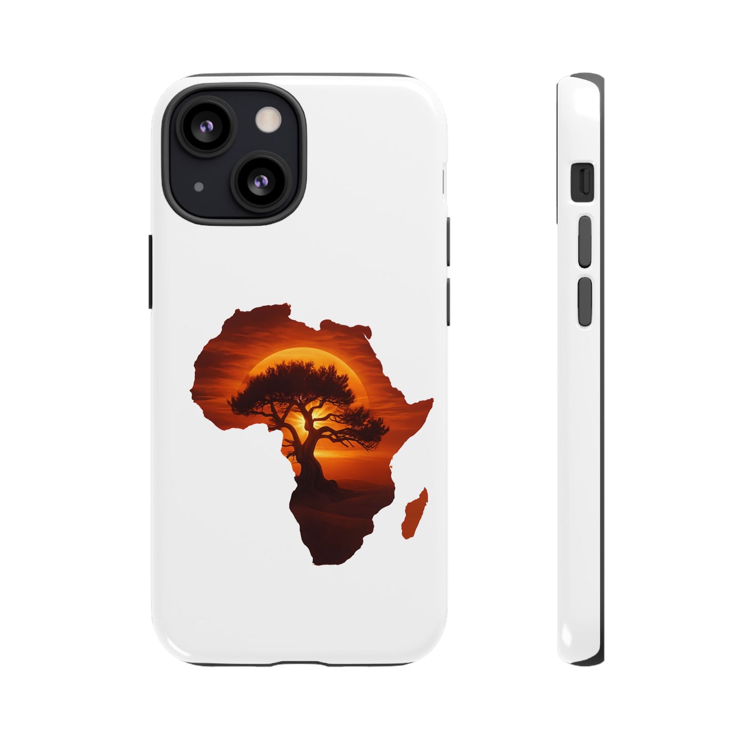 Unique Africa Map Sunset Phone Case iPhone 13 Mini Glossy