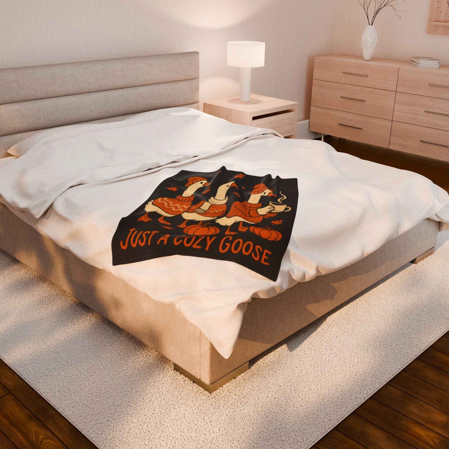 Cozy Goose Plush Blanket