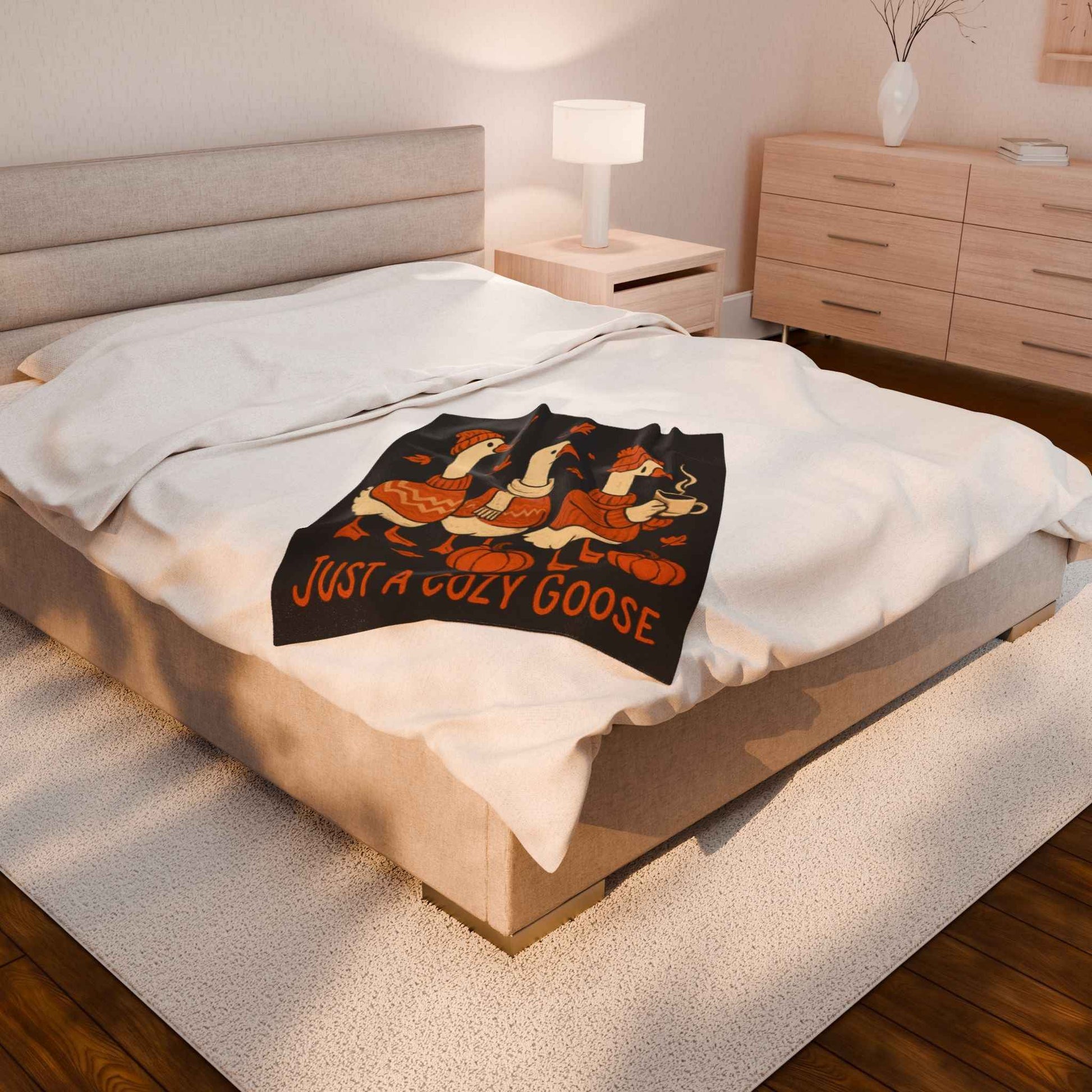 Cozy Goose Plush Blanket