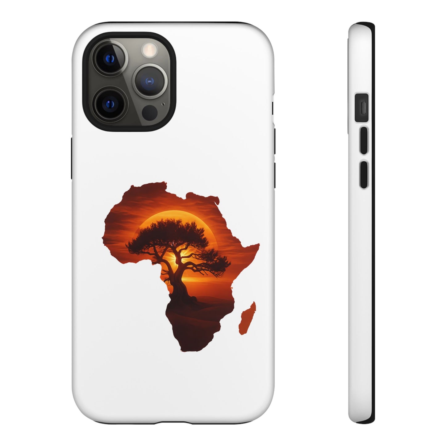 Unique Africa Map Sunset Phone Case iPhone 12 Pro Max Matte