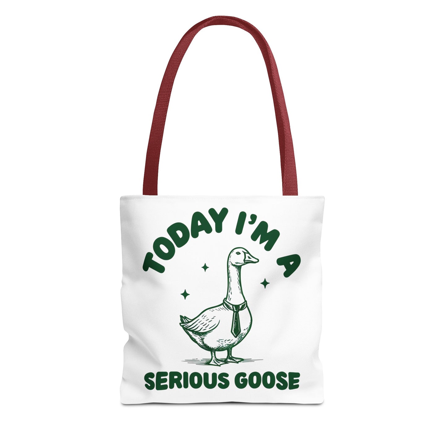 Today I'm a Serious Goose Tote Bag 13" × 13'' Red