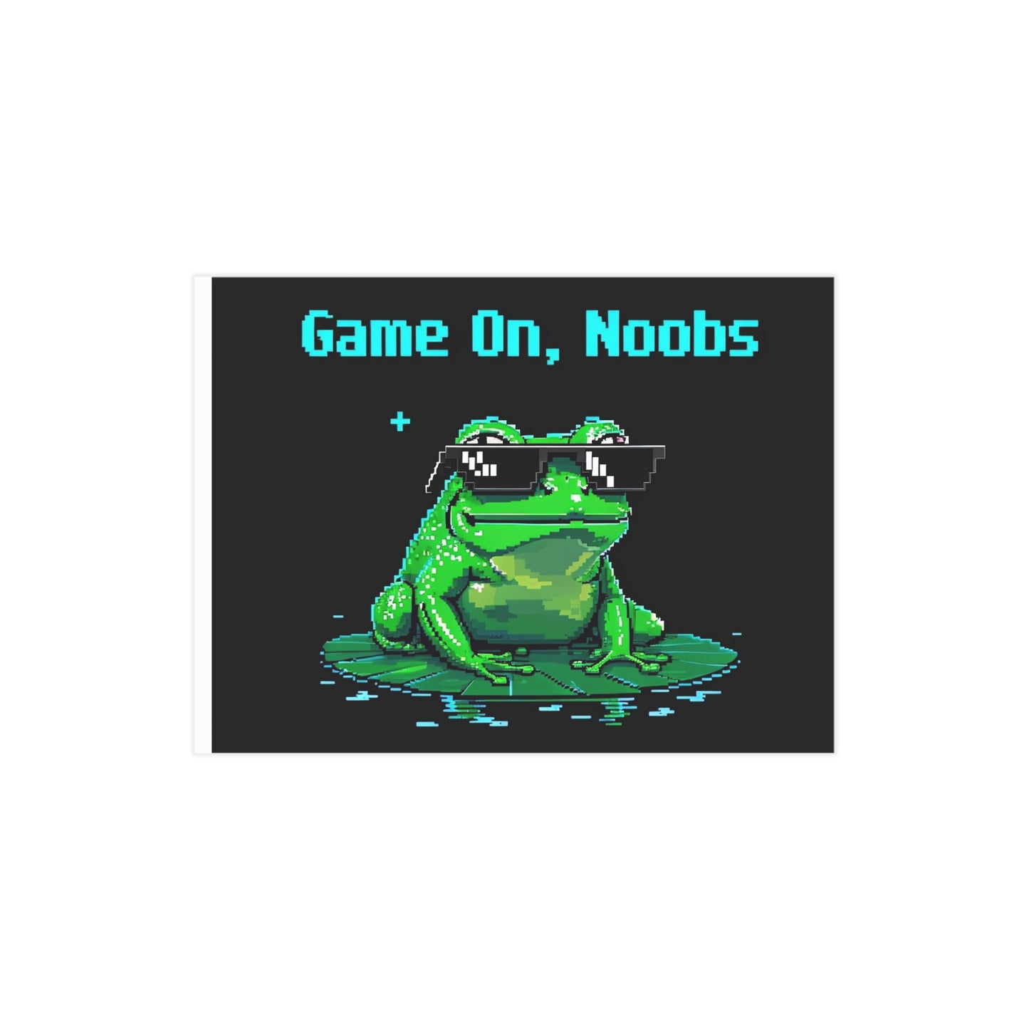 Gaming Frog Art Print | Unframed Wall Decor for Gamer Rooms 5.4" x 4" (Horizontal) Matte