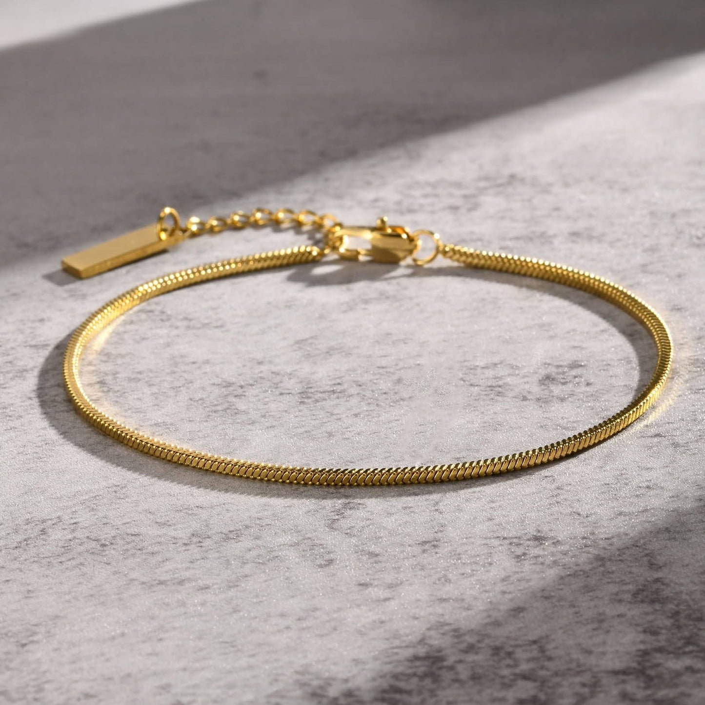Stainless Steel Square Snake Chain Bracelet