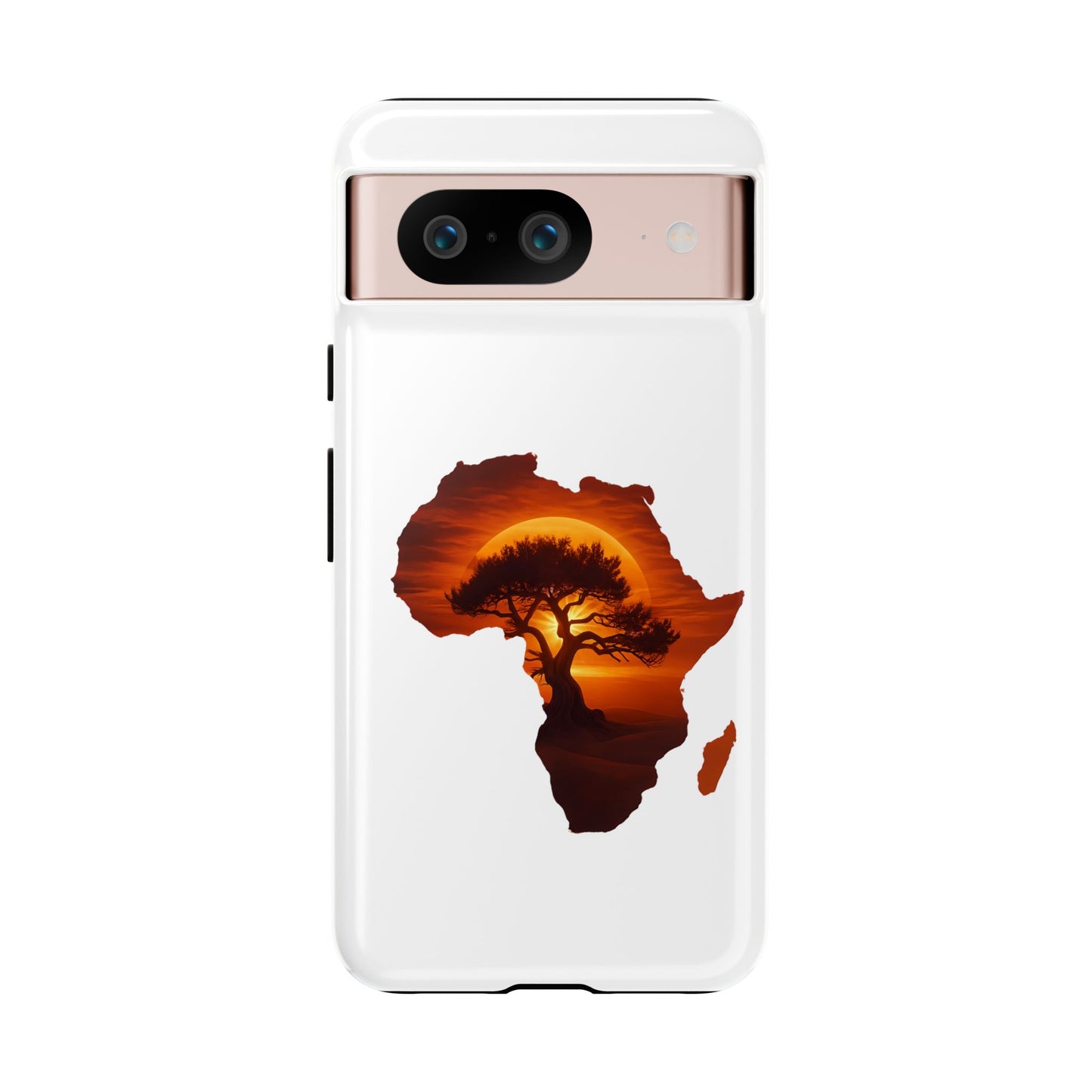 Unique Africa Map Sunset Phone Case Google Pixel 8 Glossy